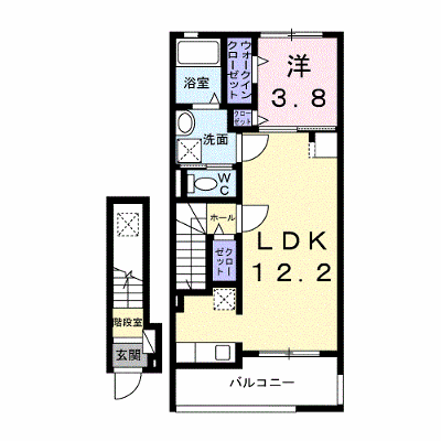 プロムナード春日Ⅱ 201【管理NO：1-028302801-02010】 ★家具家電は申し込み後に搬入します★ ★2026年09月上旬入居可能★の外観画像