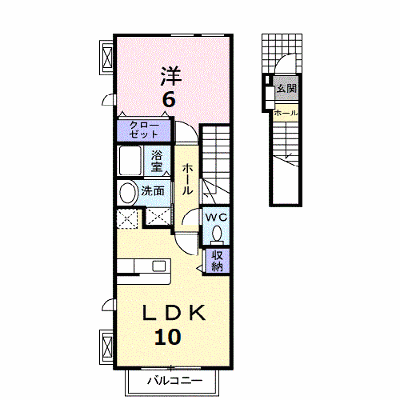 コーポＪＯＹ 202【管理NO：1-014965101-02020】 ★家具家電は申し込み後に搬入します★ ★2026年09月中旬入居可能★の外観画像