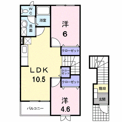 フィオーレ．Ｋ・Ａ 202【管理NO：1-012397001-02020】 ★家具家電は申し込み後に搬入します★の外観画像