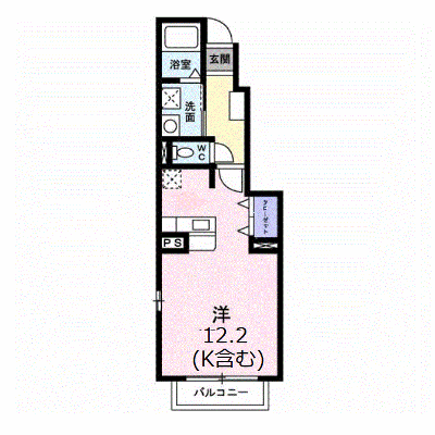 カレントハウス・ソレイユⅡ 102【管理NO：1-016819502-01020】 ★家具家電は申し込み後に搬入します★ ★2026年09月下旬入居可能★の外観画像