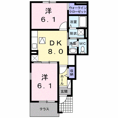 ドマーニ三隈Ｂ 101【管理NO：1-018293502-01010】 ★家具家電は申し込み後に搬入します★ ★2026年10月上旬入居可能★の外観画像
