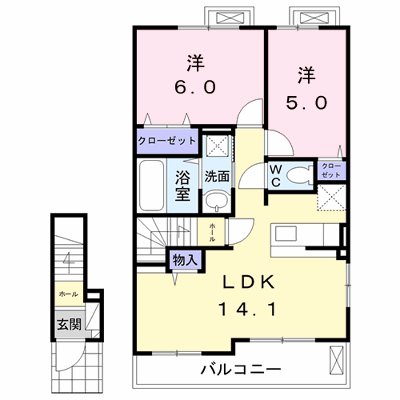フェリビータ 204【管理NO：1-025076501-02040】 ★家具家電は申し込み後に搬入します★ ★2026年10月中旬入居可能★の外観画像