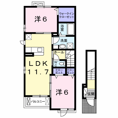 メゾン・ド・コンフォート　Ⅱ 201【管理NO：1-024710402-02010】 ★家具家電は申し込み後に搬入します★ ★2026年10月上旬入居可能★の外観画像