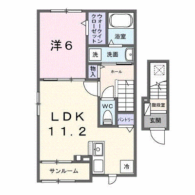 アンフィニ　アムールⅠ 201【管理NO：1-028512401-02010】 ★家具家電は申し込み後に搬入します★ ★2026年09月下旬入居可能★の外観画像