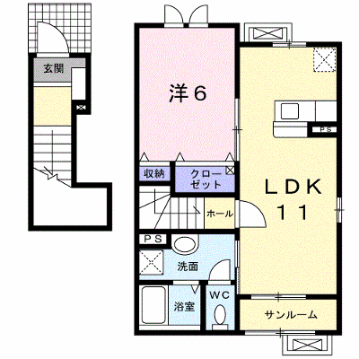 ぼっち 201【管理NO：1-016709801-02010】 ★家具家電は申し込み後に搬入します★ ★2026年09月下旬入居可能★の外観画像