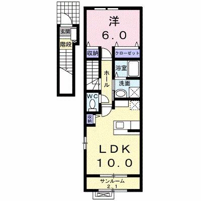 ニューキャロットⅡ 203【管理NO：1-014960701-02030】 ★家具家電は申し込み後に搬入します★ ★2026年10月上旬入居可能★の外観画像