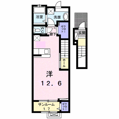 ビレッジ　ハイマウンテン 203【管理NO：1-025323301-02030】 ★家具家電は申し込み後に搬入します★ ★2026年10月中旬入居可能★の外観画像