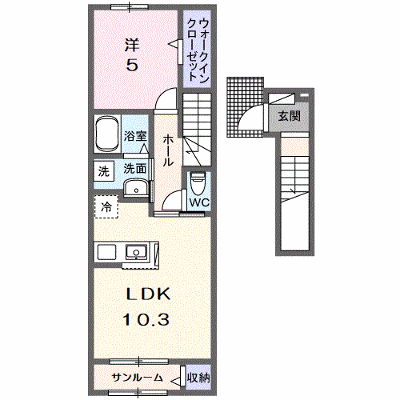 Ｓｕｎｎｙ 203【管理NO：1-027597901-02030】 ★家具家電は申し込み後に搬入します★ ★2026年10月中旬入居可能★の外観画像