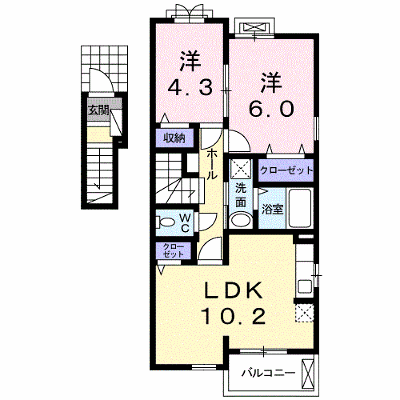 グランコート５１６　Ｂ 201【管理NO：1-021904802-02010】 ★家具家電は申し込み後に搬入します★ ★2026年11月下旬入居可能★の外観画像