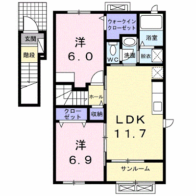ヴェルデ・テラヤマⅠ 201【管理NO：1-020639201-02010】 ★家具家電は申し込み後に搬入します★ ★2026年09月中旬入居可能★の外観画像