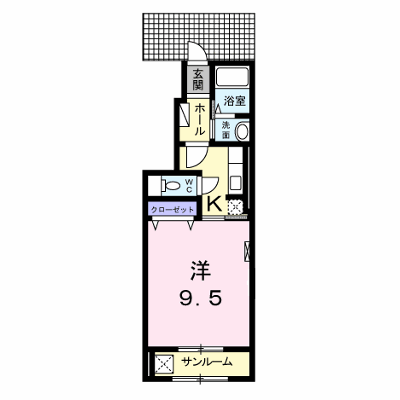 エクラⅦ 101【管理NO：1-021176701-01010】 ★家具家電は申し込み後に搬入します★ ★2026年09月上旬入居可能★の外観画像