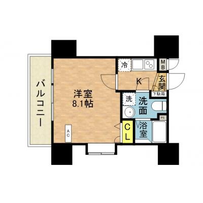 さくらす県庁・九大病院前15【築浅デザイナーズ・セミダブルベッド】の物件写真6