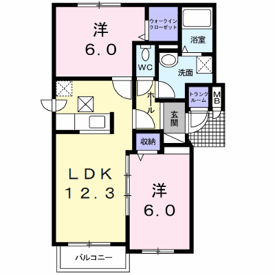 グルービー 101【管理NO：1-016784501-01010】 ★家具家電は申し込み後に搬入します★の外観画像