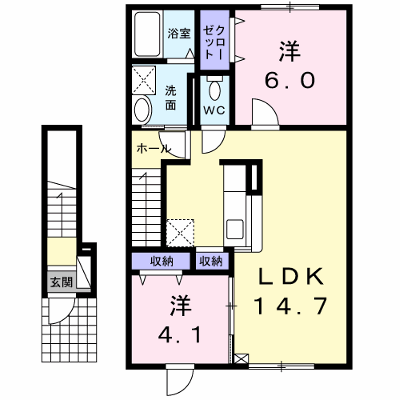 フローラル 202【管理NO：1-019922301-02020】 ★家具家電は申し込み後に搬入します★ ★2026年09月上旬入居可能★の外観画像
