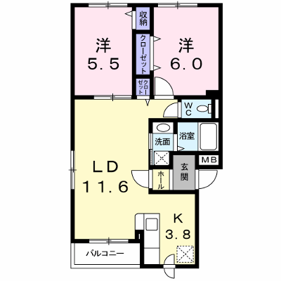 グラス　トレーズⅠ 401【管理NO：1-017484001-04010】 ★家具家電は申し込み後に搬入します★ ★2026年10月上旬入居可能★の外観画像