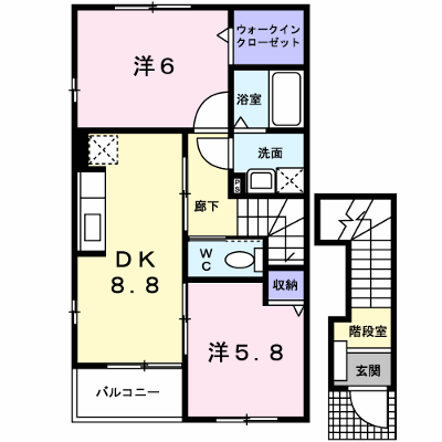 フラン 201【管理NO：1-016086001-02010】 ★家具家電は申し込み後に搬入します★ ★2026年10月上旬入居可能★の外観画像