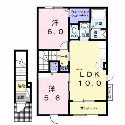 グラン・シャリオ 204【管理NO：1-022471301-02040】 ★家具家電は申し込み後に搬入します★ ★2026年10月中旬入居可能★の外観画像