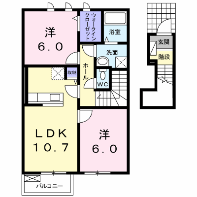 ソレアードⅥ 202【管理NO：1-016658602-02020】 ★家具家電は申し込み後に搬入します★ ★2026年10月上旬入居可能★の外観画像
