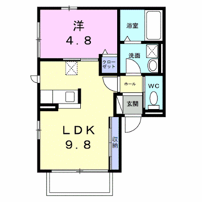 グリーンリーヴス 202【管理NO：1-099512301-02020】 ★家具家電は申し込み後に搬入します★の外観画像