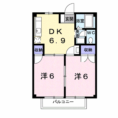 ニューシティ平盛 202【管理NO：1-004096901-02020】 ★家具家電は申し込み後に搬入します★ ★2026年09月下旬入居可能★の外観画像