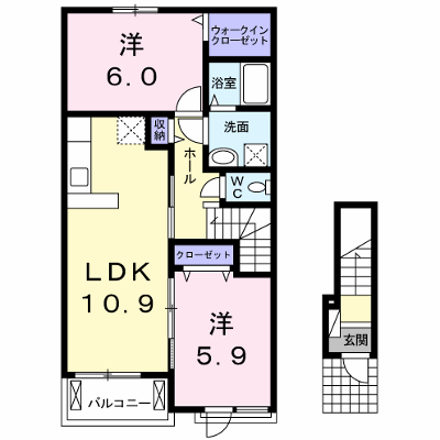 サンリットＣ 202【管理NO：1-019118401-02020】 ★家具家電は申し込み後に搬入します★ ★2026年10月上旬入居可能★の外観画像