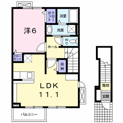 ホワイトサウンズあくつ 202【管理NO：1-017991401-02020】 ★家具家電は申し込み後に搬入します★ ★2026年10月上旬入居可能★の外観画像