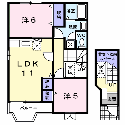 ファミリーヌⅠ 201【管理NO：1-011971101-02010】 ★家具家電は申し込み後に搬入します★の外観画像