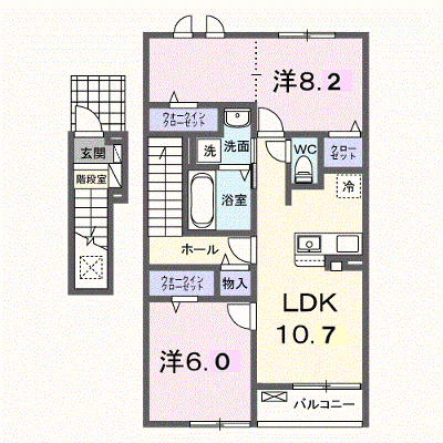 クローリス　Ⅲ 203【管理NO：1-028665601-02030】 ★家具家電は申し込み後に搬入します★ ★2027年02月上旬入居可能★の外観画像
