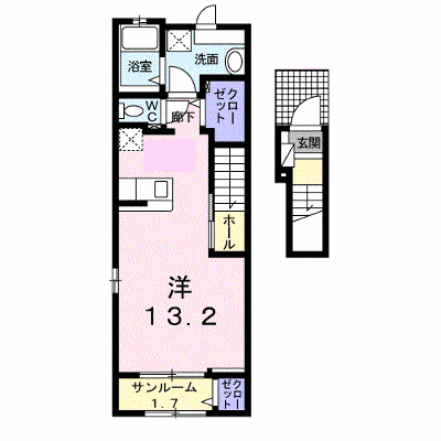 さくらガーデンⅤ 204【管理NO：1-025797401-02040】 ★家具家電は申し込み後に搬入します★ ★2026年10月上旬入居可能★の外観画像