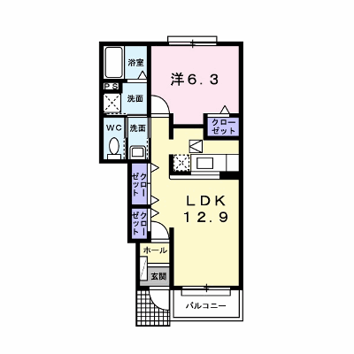 ル・シュマンＢ 102【管理NO：1-014659402-01020】 ★家具家電は申し込み後に搬入します★ ★2026年10月中旬入居可能★の外観画像