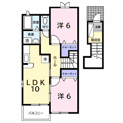 サンコリーヌ 203【管理NO：1-012773701-02030】 ★家具家電は申し込み後に搬入します★ ★2026年10月中旬入居可能★の外観画像