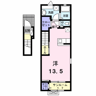 アリエッタＡ 201【管理NO：1-027077801-02010】 ★家具家電は申し込み後に搬入します★の外観画像