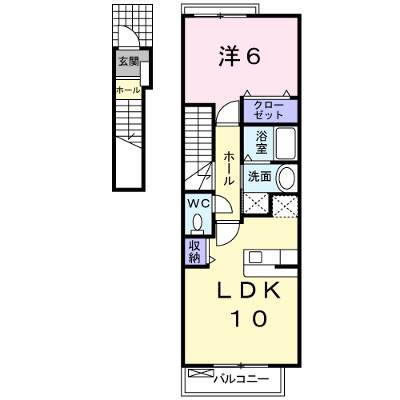 エクレラージュＡ 202【管理NO：1-014405601-02020】 ★家具家電は申し込み後に搬入します★ ★2026年10月上旬入居可能★の外観画像