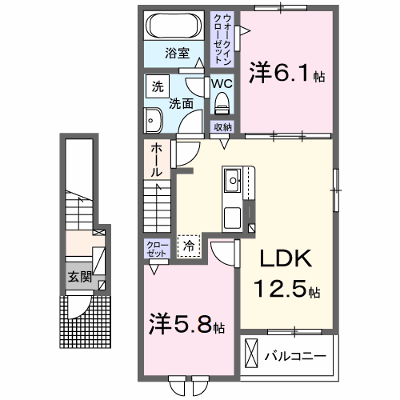 コンフォルトＡ 203【管理NO：1-028662901-02030】 ★家具家電は申し込み後に搬入します★ ★2026年10月上旬入居可能★の外観画像