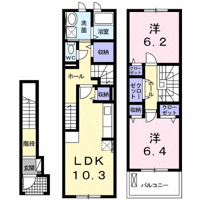 カルム　オーブ　Ⅱ 203【管理NO：1-019008002-02030】 ★家具家電は申し込み後に搬入します★ ★2026年09月下旬入居可能★の外観画像