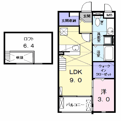 グランツ中川 202【管理NO：1-017238101-02020】 ★家具家電は申し込み後に搬入します★ ★2026年10月中旬入居可能★の外観画像