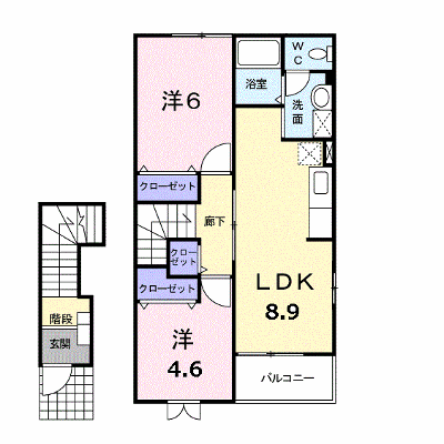 サンライト藤 203【管理NO：1-011608901-02030】 ★家具家電は申し込み後に搬入します★ ★2026年09月中旬入居可能★の外観画像