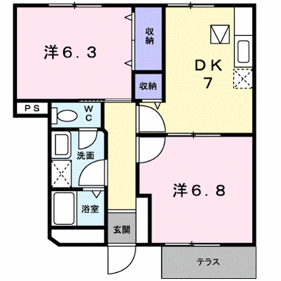 モンターニュ 104【管理NO：1-007559301-01040】 ★家具家電は申し込み後に搬入します★ ★2026年10月中旬入居可能★の外観画像