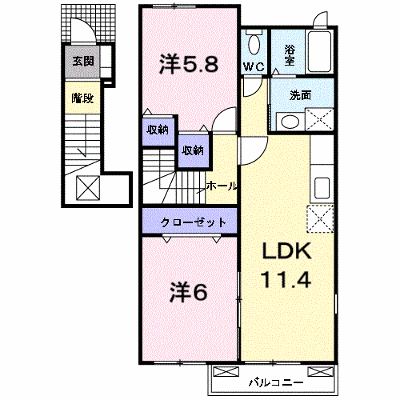 プラシード野中Ａ 201【管理NO：1-014860301-02010】 ★家具家電は申し込み後に搬入します★ ★2026年09月下旬入居可能★の外観画像