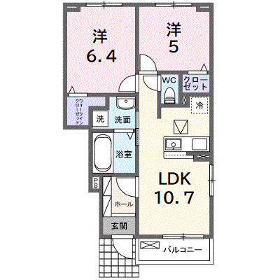 プリミエＢ 102【管理NO：1-027765202-01020】 ★家具家電は申し込み後に搬入します★ ★2026年10月中旬入居可能★の外観画像