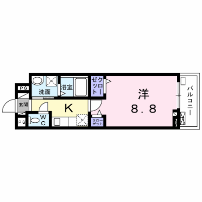 シャトーエレガント 305【管理NO：1-026763801-03040】 ★家具家電は申し込み後に搬入します★ ★2026年10月中旬入居可能★の外観画像