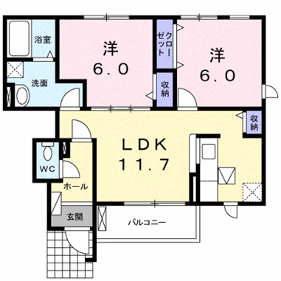 ベル・ヴィオラＫ 101【管理NO：1-016509301-01010】 ★家具家電は申し込み後に搬入します★の外観画像