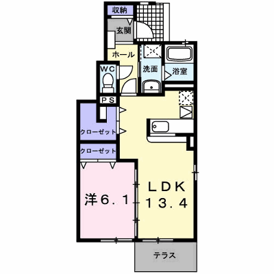 キャトル・フィーユ　Ⅰ 101【管理NO：1-014946601-01010】 ★家具家電は申し込み後に搬入します★ ★2026年10月上旬入居可能★の外観画像