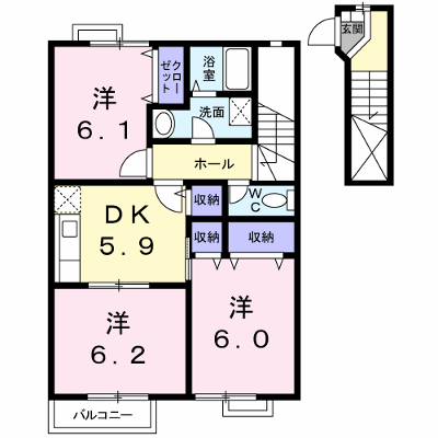 ヴィラ西秦 202【管理NO：1-010323701-02020】 ★家具家電は申し込み後に搬入します★ ★2026年10月中旬入居可能★の外観画像