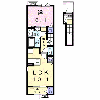 リード・ルミナ 203【管理NO：1-028812601-02030】 ★家具家電は申し込み後に搬入します★ ★2026年12月下旬入居可能★の外観画像