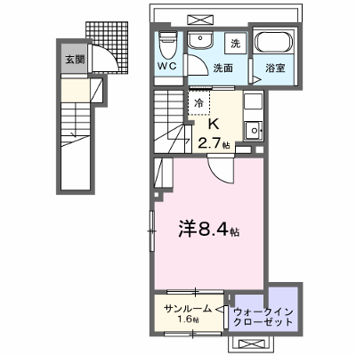 メゾン・セレニテ　Ｃ 207【管理NO：1-027636603-02070】 ★家具家電は申し込み後に搬入します★ ★2027年04月上旬入居可能★の外観画像