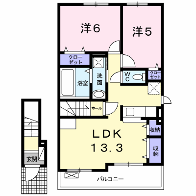 ゼファー桜木Ⅱ 202【管理NO：1-023290301-02020】 ★家具家電は申し込み後に搬入します★の外観画像