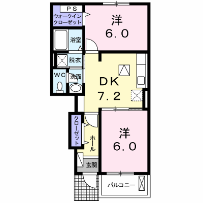 コンフォールⅠ 102【管理NO：1-025349101-01020】 ★家具家電は申し込み後に搬入します★ ★2026年10月中旬入居可能★の外観画像