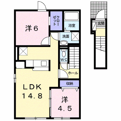 プレリュード 202【管理NO：1-021031901-02020】 ★家具家電は申し込み後に搬入します★ ★2026年10月中旬入居可能★の外観画像