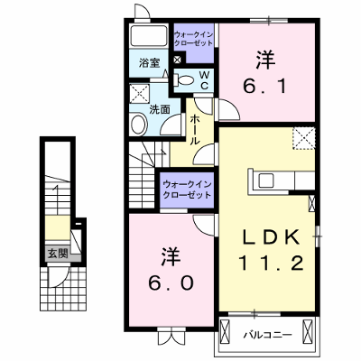 ショコラ　ド　ベル　Ⅰ 204【管理NO：1-019827701-02040】 ★家具家電は申し込み後に搬入します★ ★2026年10月上旬入居可能★の外観画像